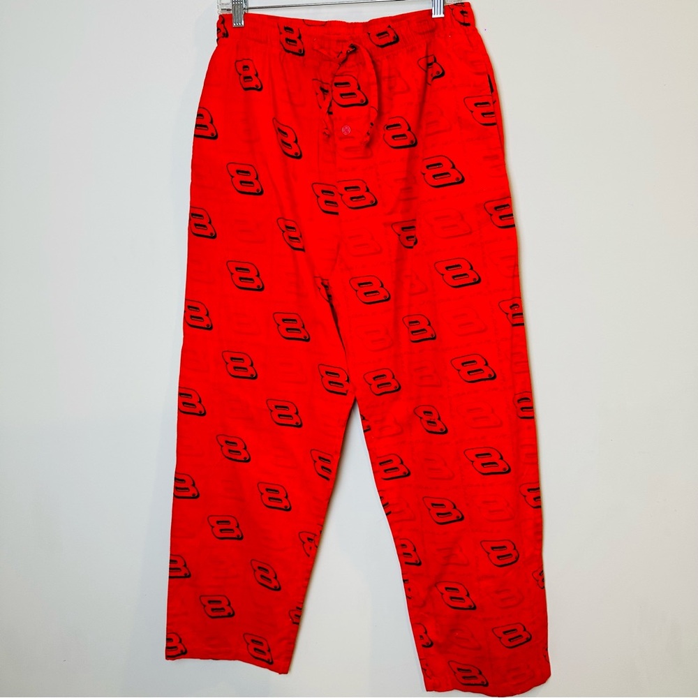 Dale‎ Earnhardt Jr 8 Pajama Pants Men's Sz L Winners Circle PJs Lounge Red.A187